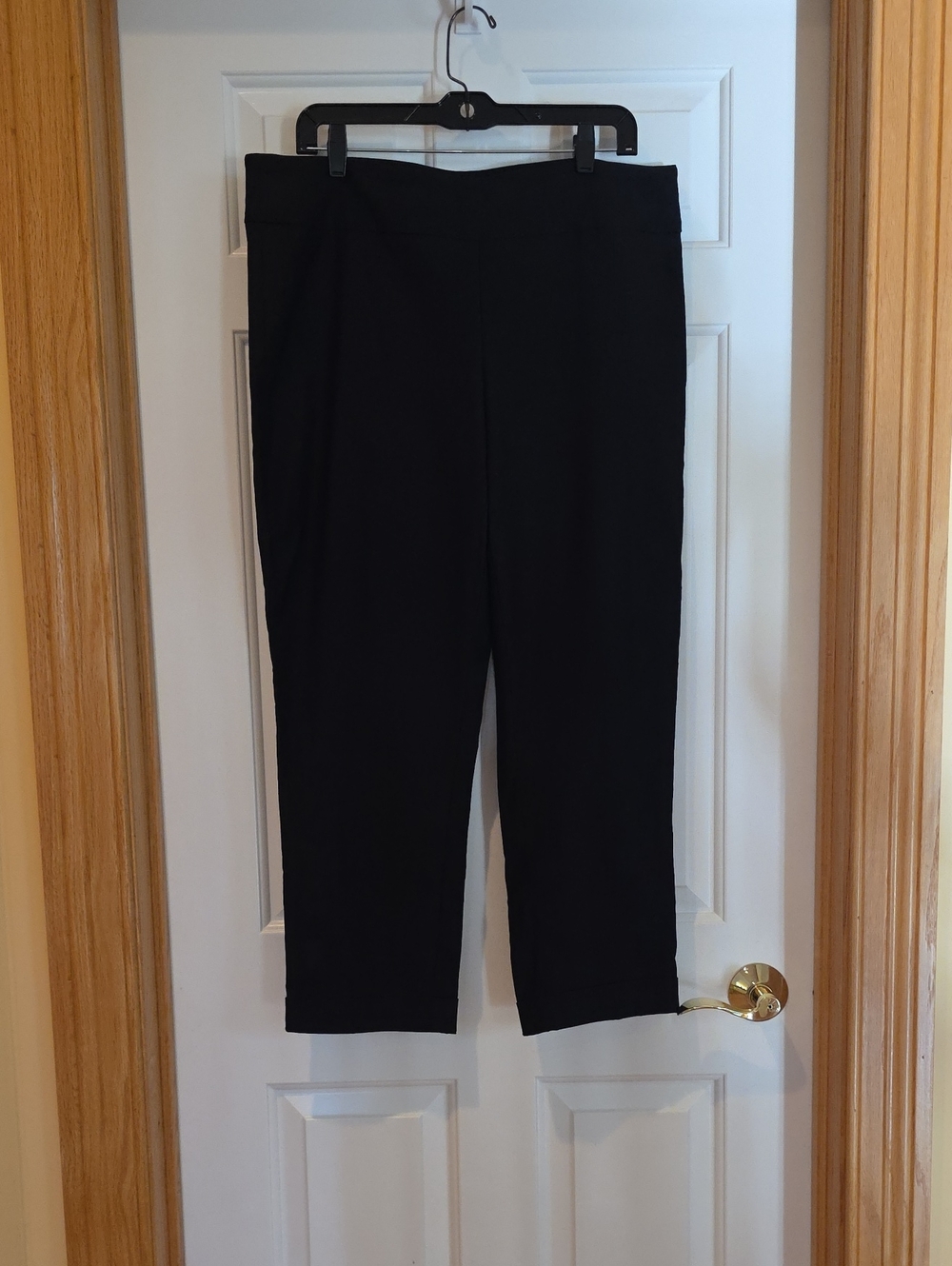Tribal Black Ankle Crop Ponte Pants